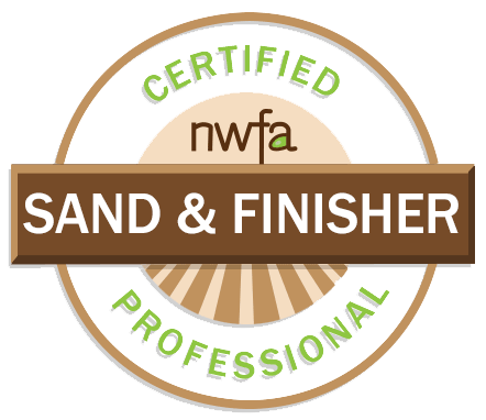 A certified sand and finisher professional logo