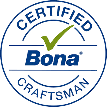 A certified bona craftsman logo with a green check mark