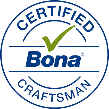A certified bona craftsman logo with a green check mark