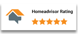 A logo for a home advisor rating with five stars