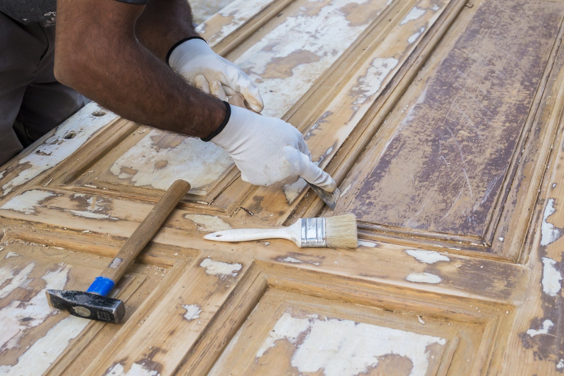 Restoring Old Wooden Door — San Francisco, CA — Ciarlo Brothers Furniture Refinishing
