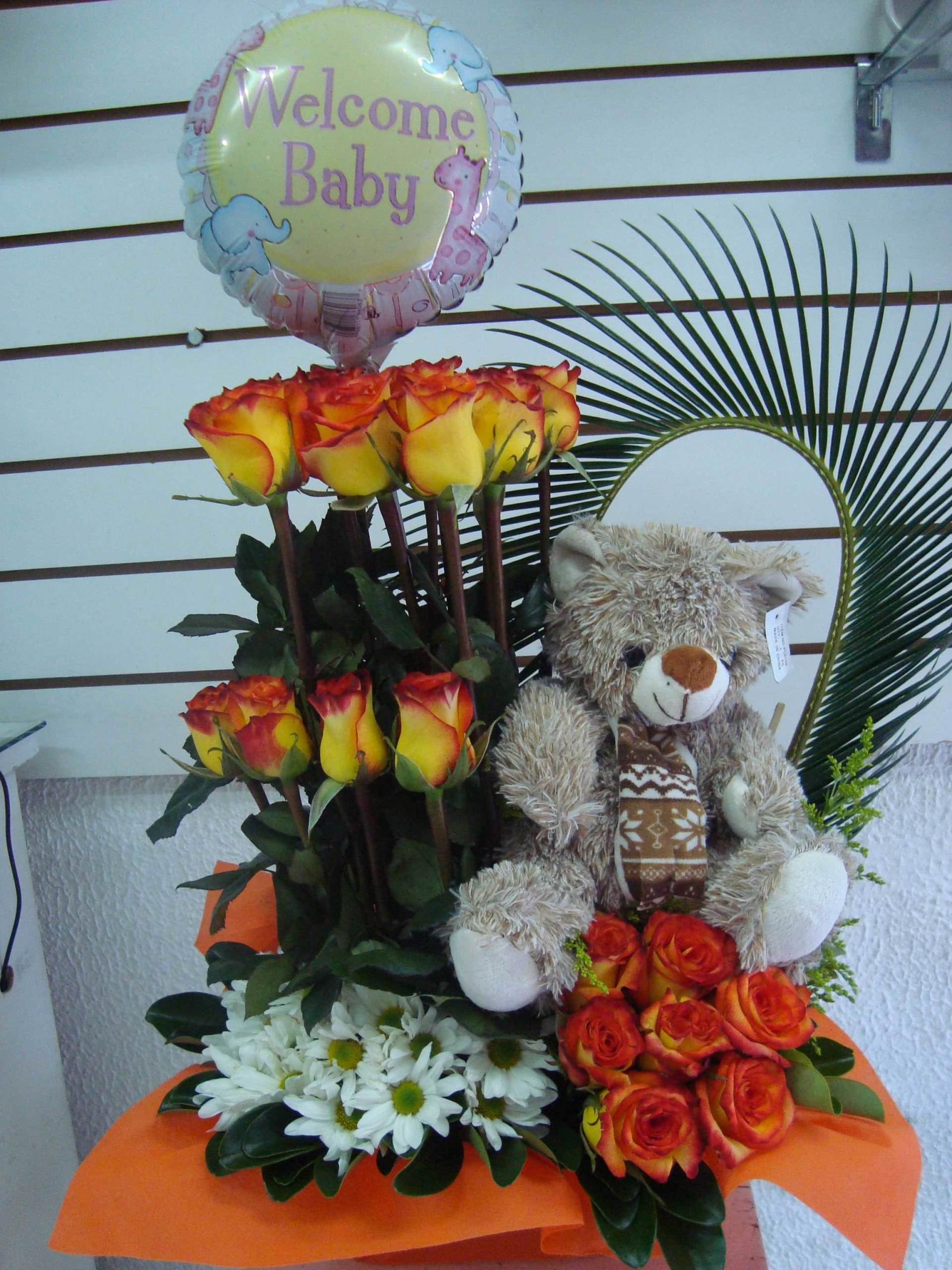 TATY FLORISTERIA - Rosas con peluche y globo