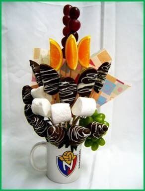TATY FLORISTERIA - Fresas al chocolate y mashmelow