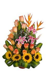 TATY FLORISTERIA - Corazón de rosas grande