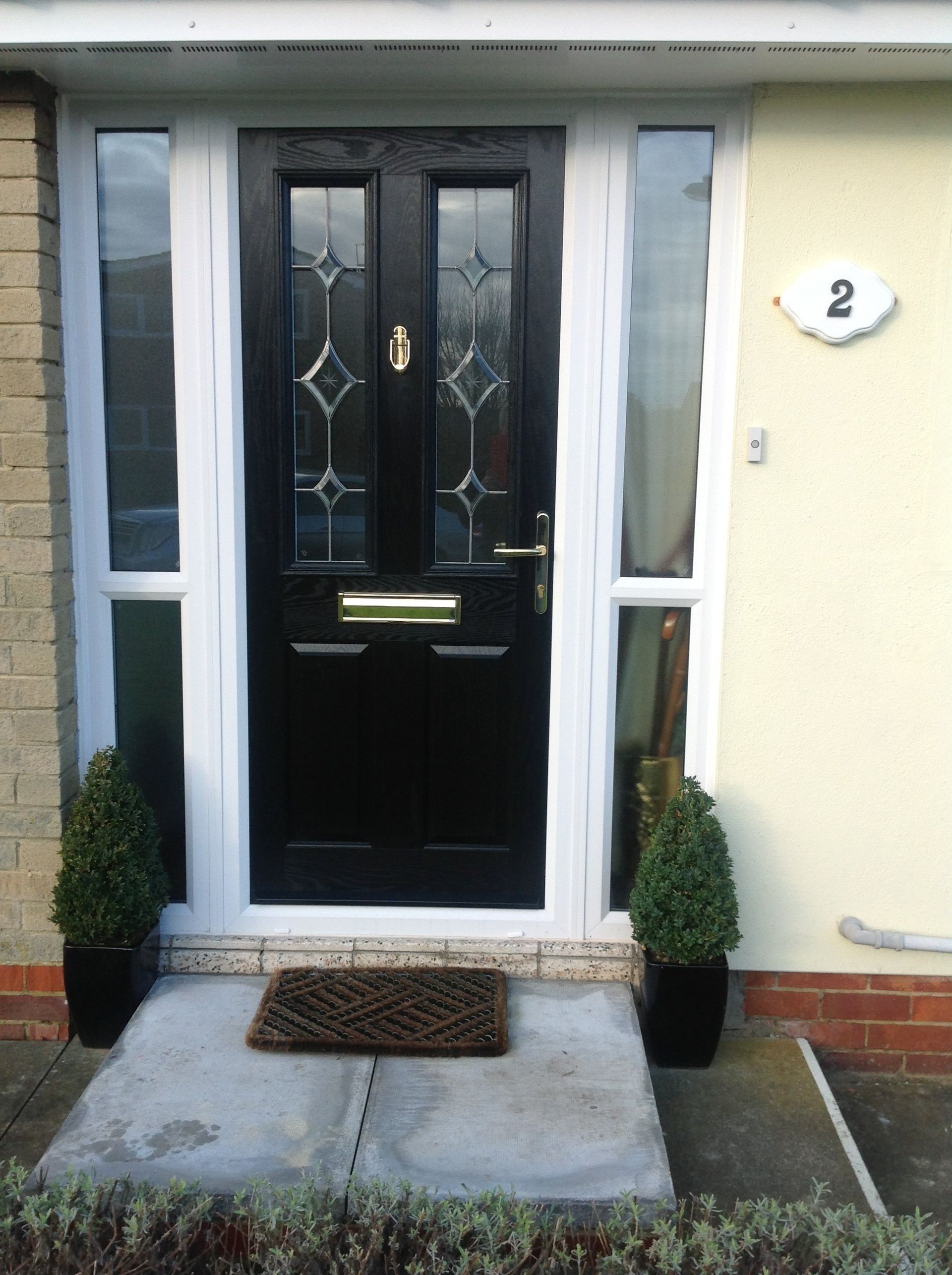 black composite doors