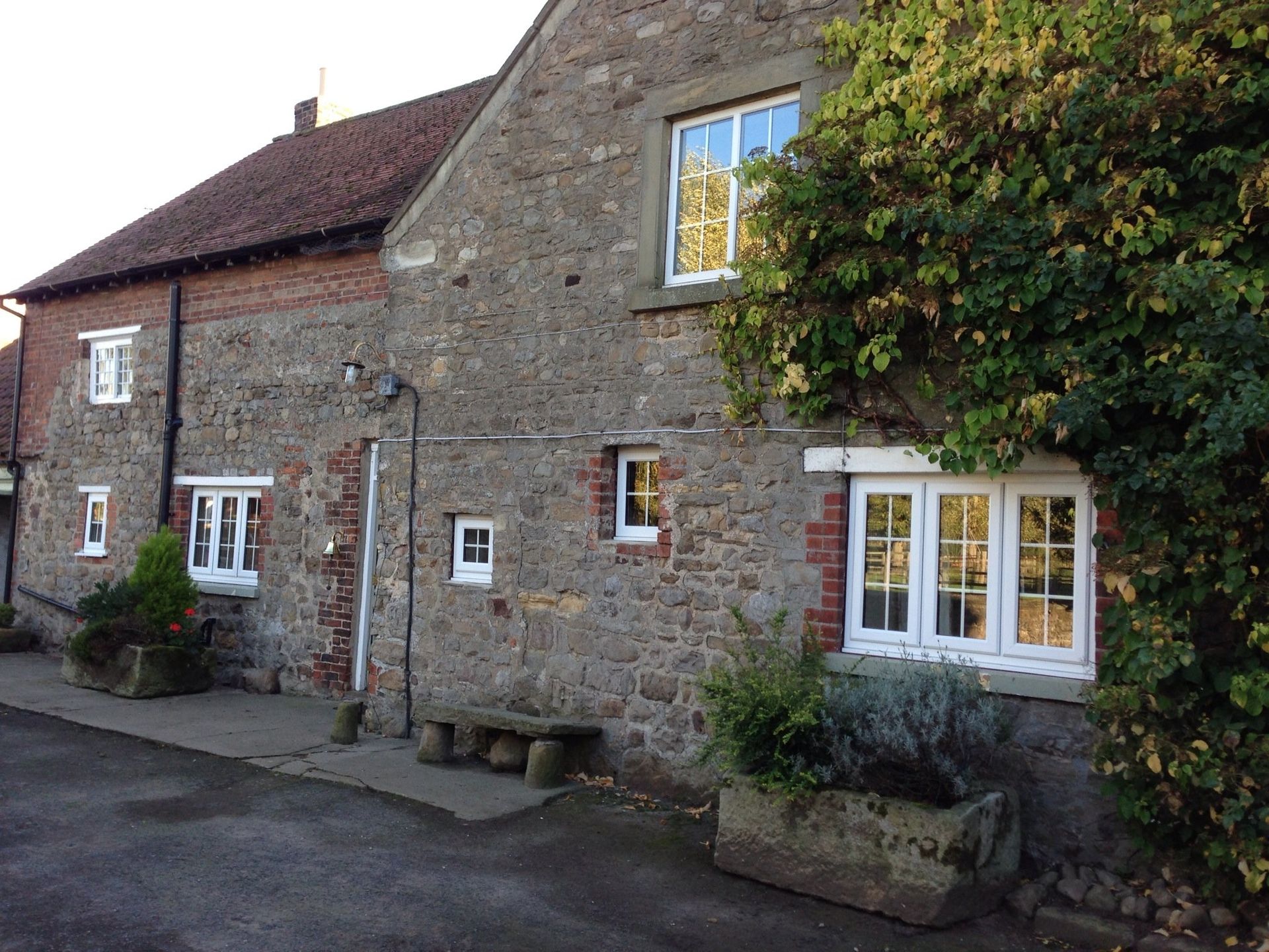 exterior view of a house with installed windows
