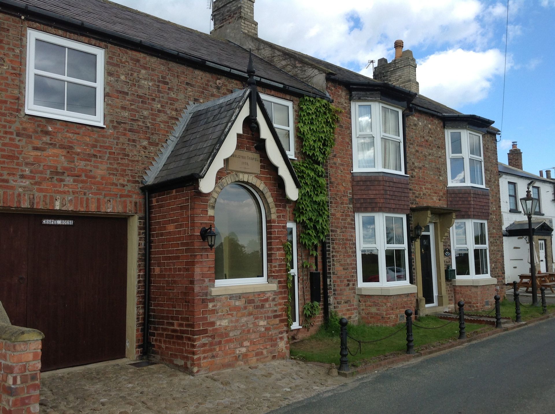 exterior view of a house with windows