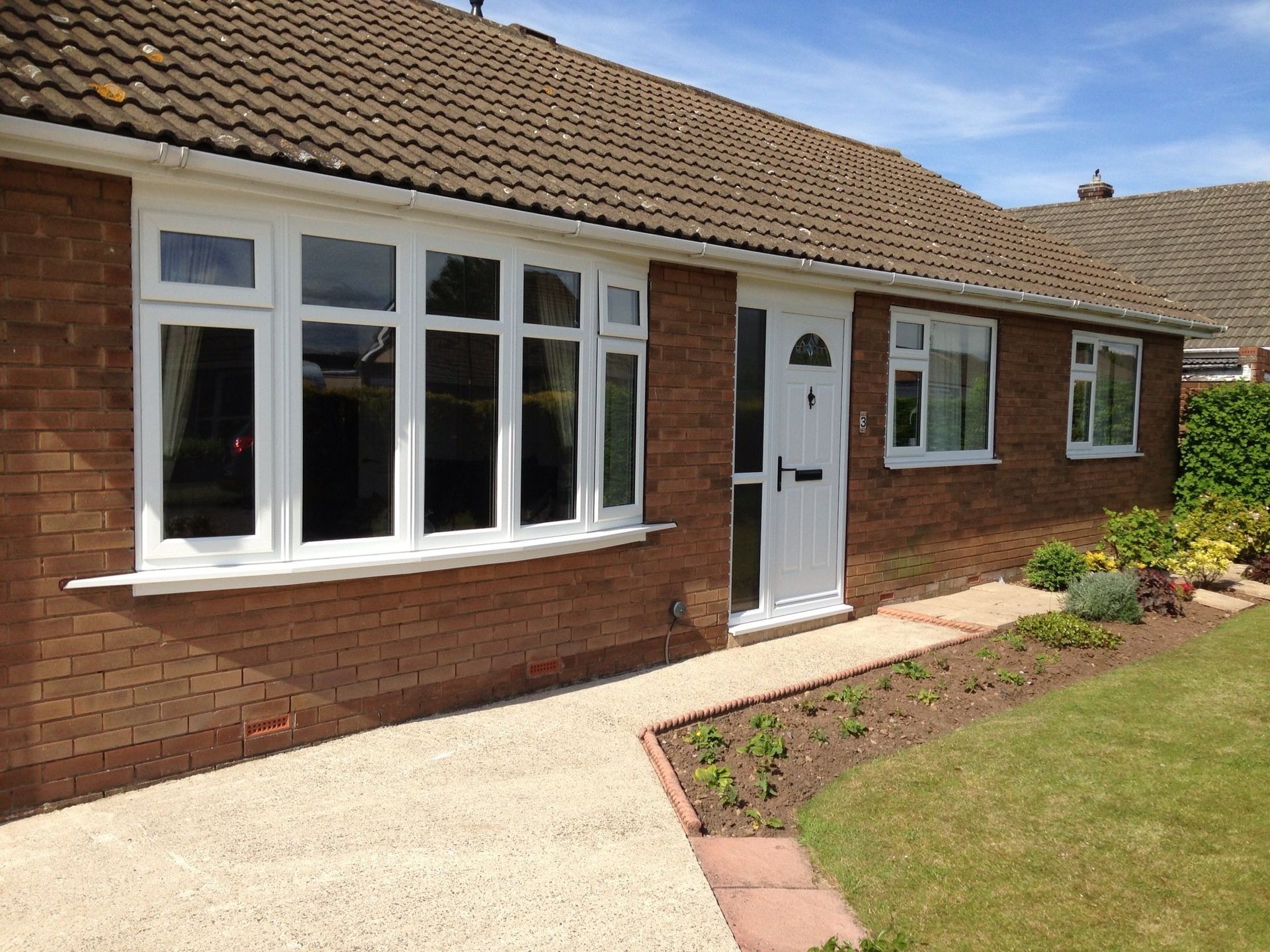 white exterior windows