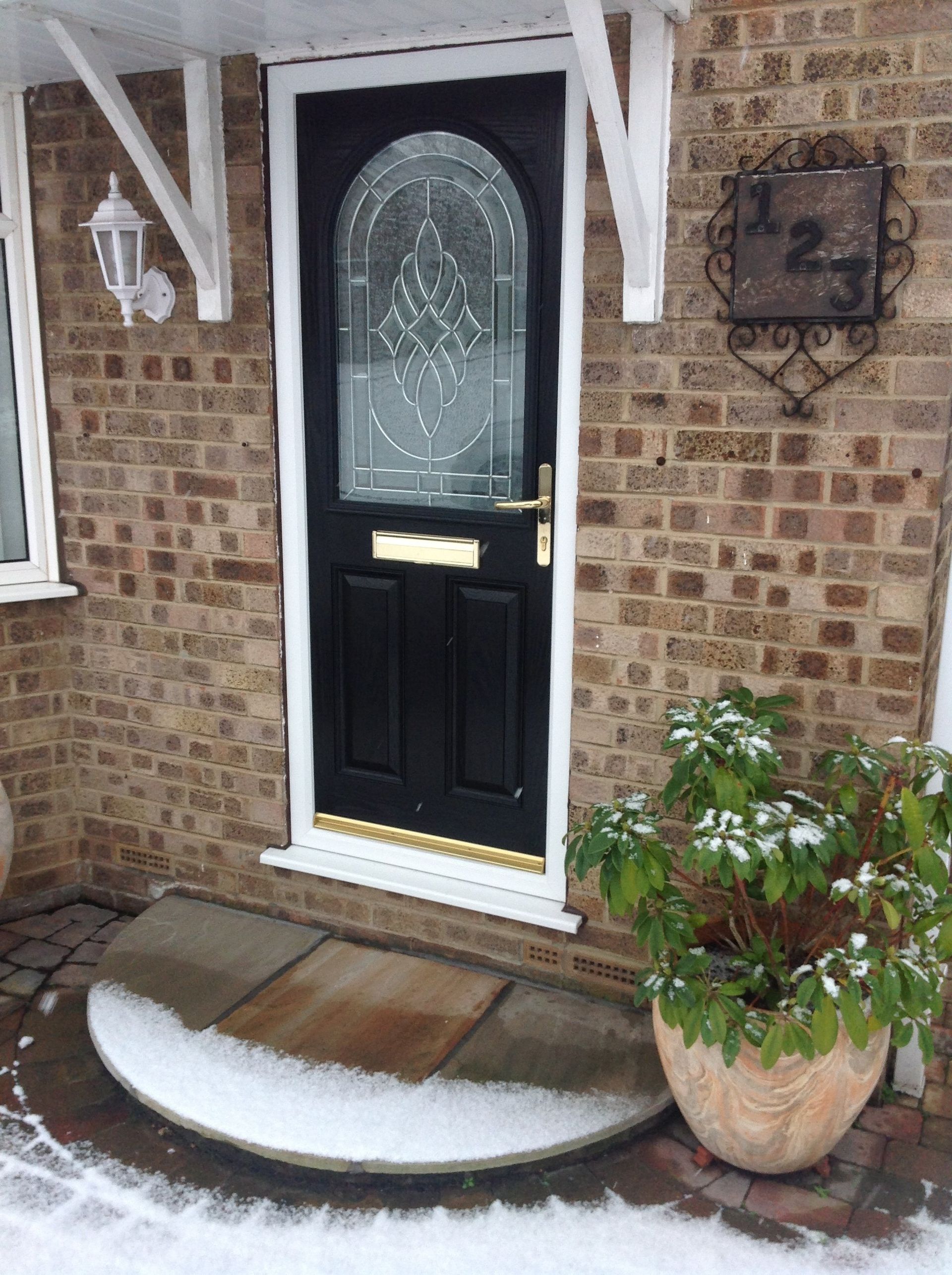 side view of composite doors