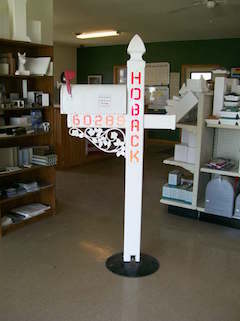 White mailbox with 