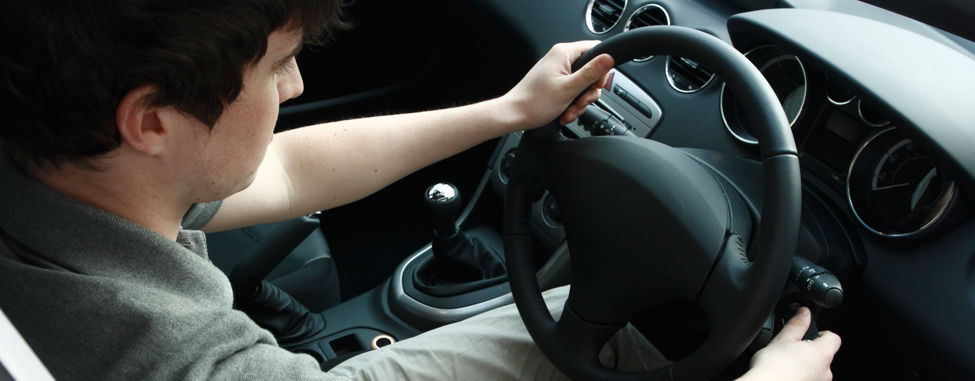 A man driving