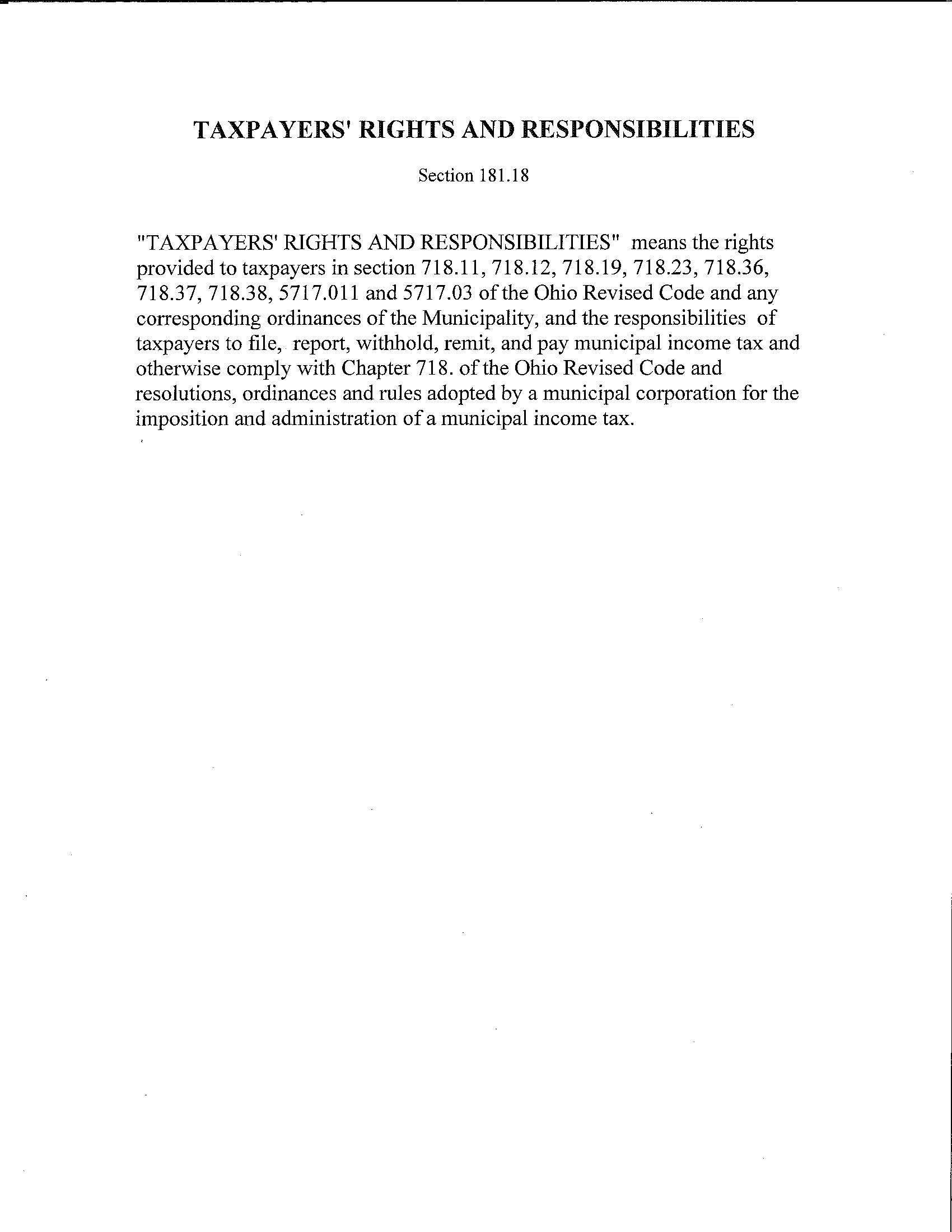 2014 Village of Walbridge Local Tax Forms