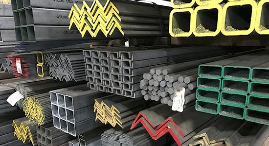 metal products stacked neatly