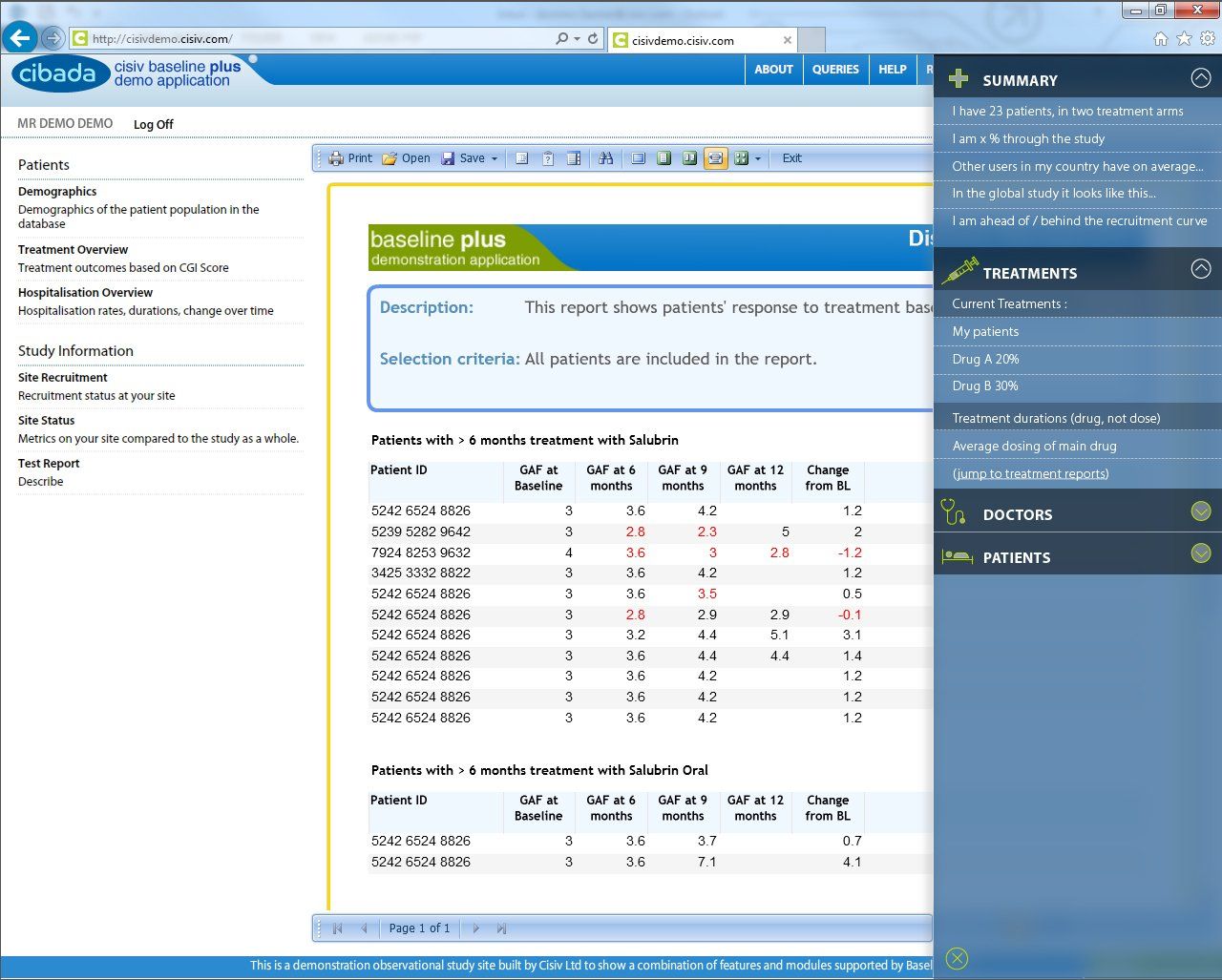 clinical trials interface design and consultation