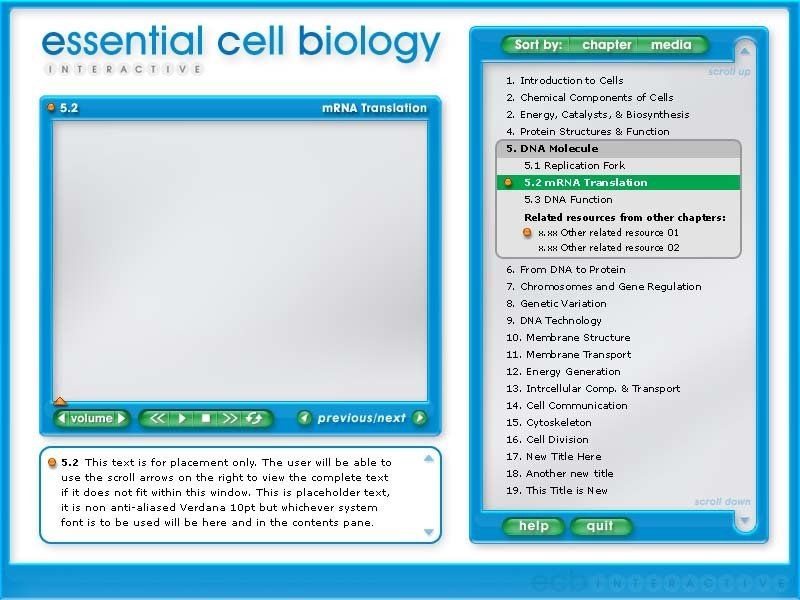 interface design for cell biology movies