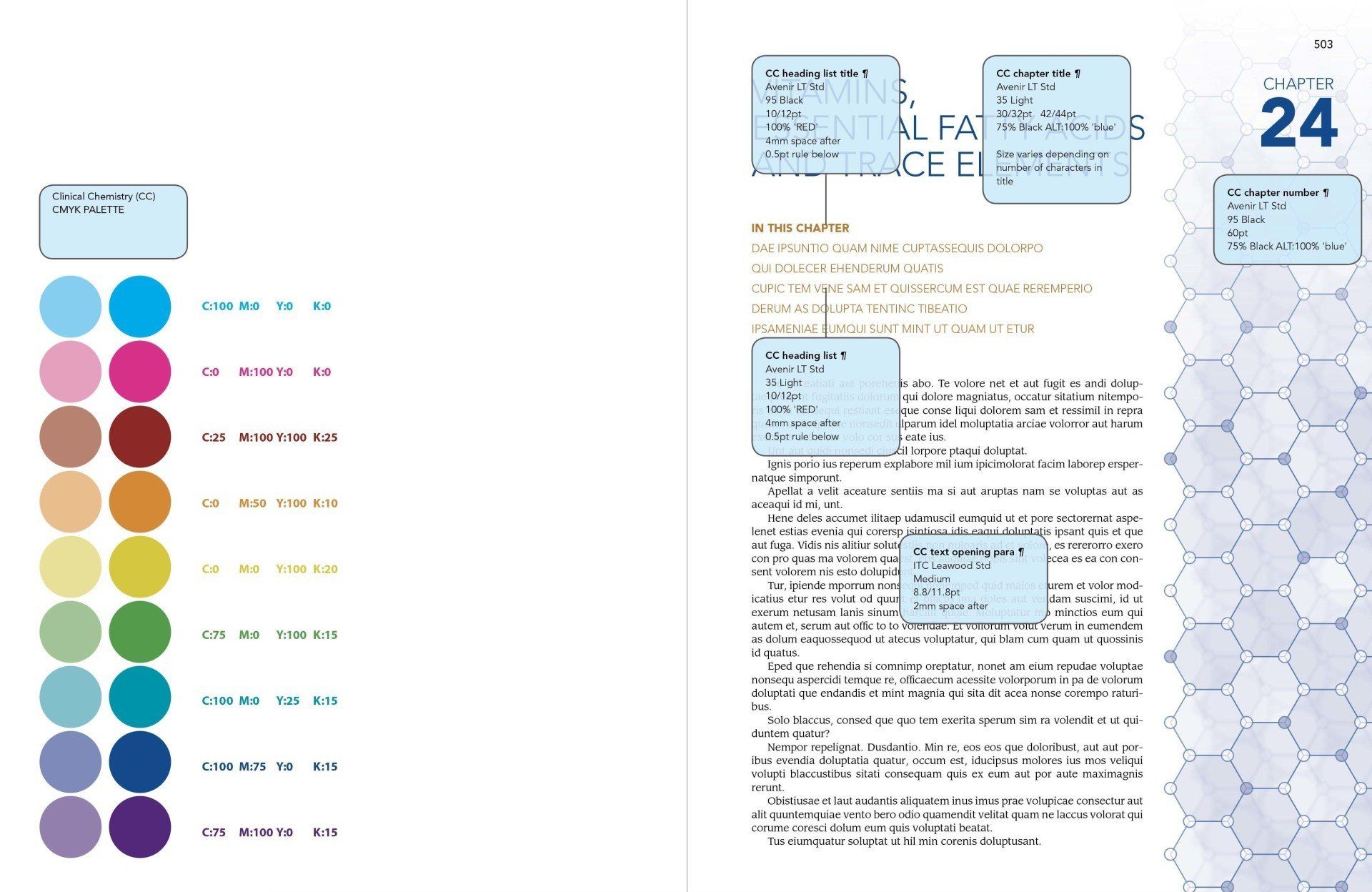 Clinical Chemistry textbook layout design