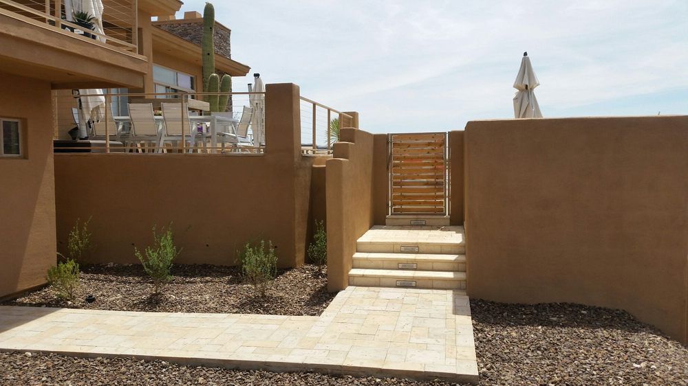 Brown House with Floor Bricks — Phoenix, AZ — Building Block Masonry