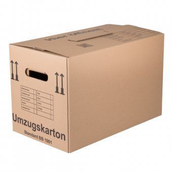 Ein Karton mit der Aufschrift Umzugskarton