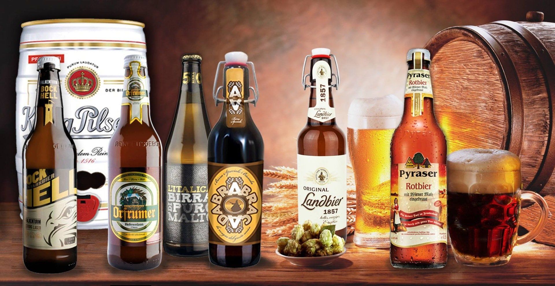 Vari tipi di birra