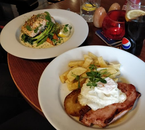 delicious food served on table