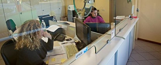 due donne sedute alla scrivania mentre lavorano al computer