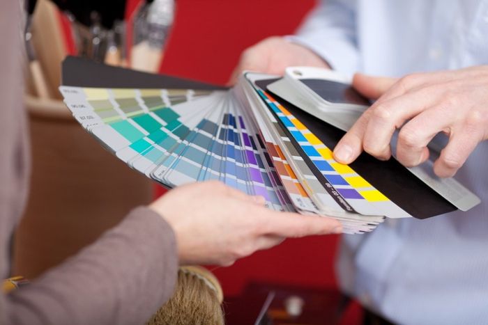 mazzetta di colori per intonaci