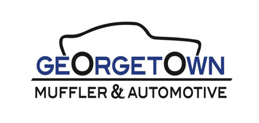 Georgetown Muffler & Automotive logo in blue and black with a car outline