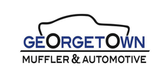 Georgetown Muffler & Automotive logo in blue and black with a car outline