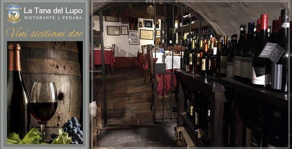 serie di vini con un bicchiere in risalto