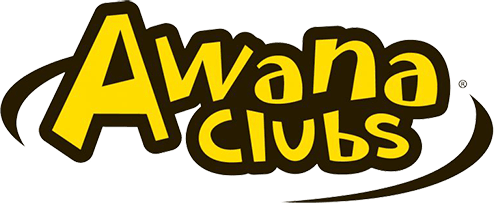 Awana Clubs logo in yellow and brown.