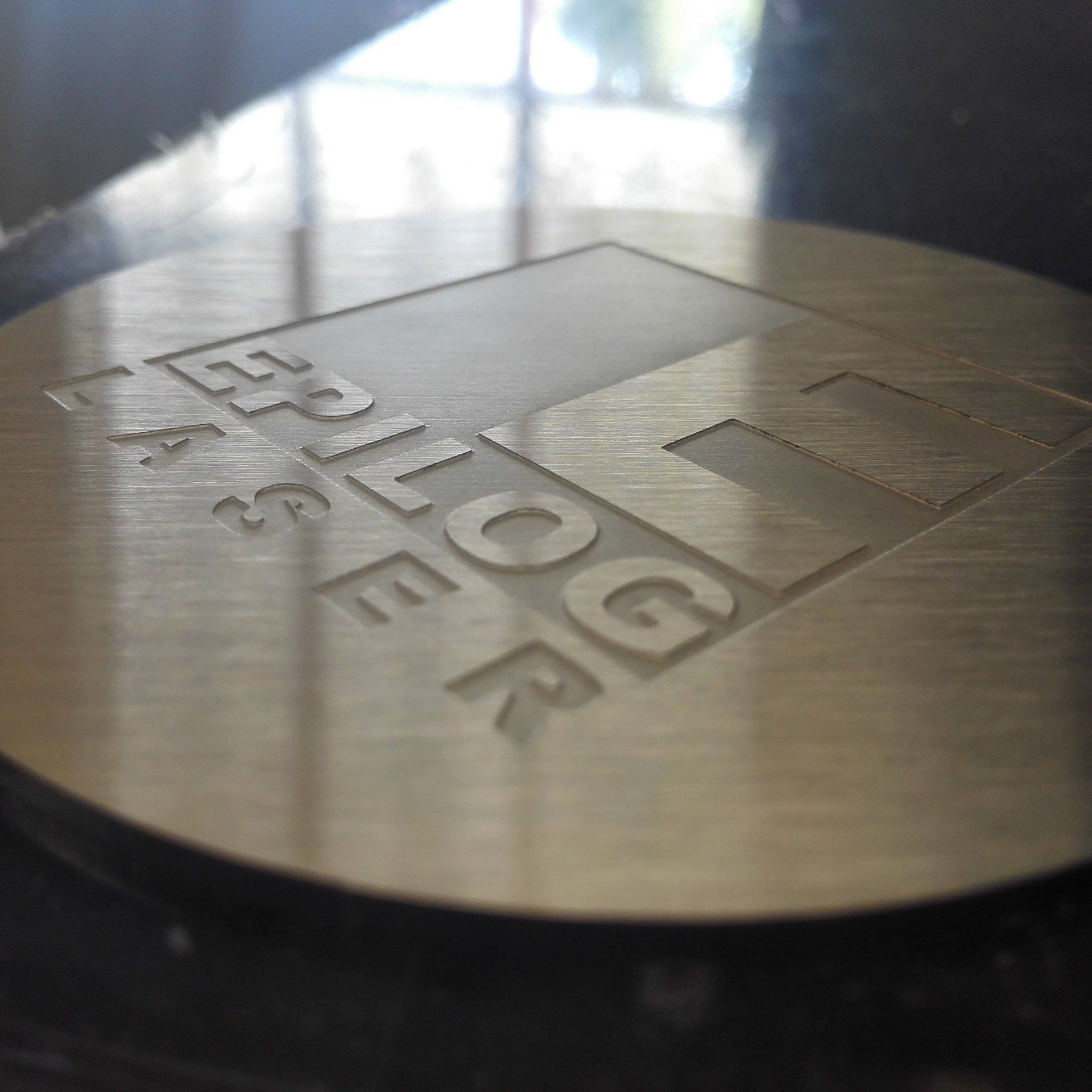 Deep etched stainless steel made with Co2 laser and laser2etch