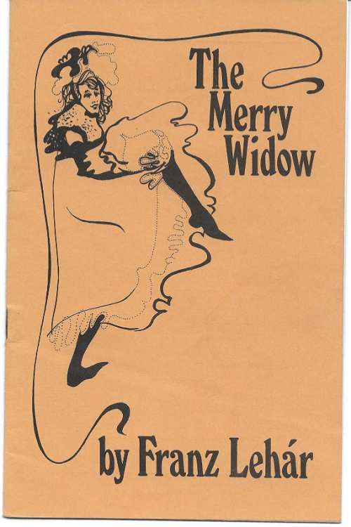 Programme cover for production of The Merry Widow, April 1978
