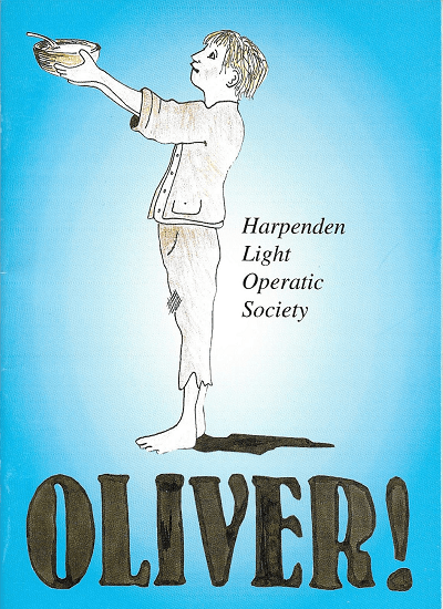 Programme cover for production of Oliver, March 1994