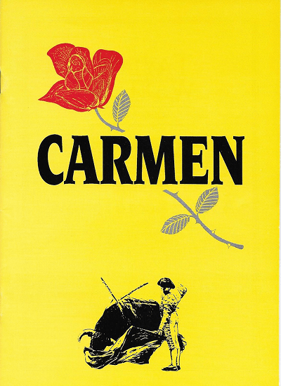 Programme cover for production of Carmen, October 1994