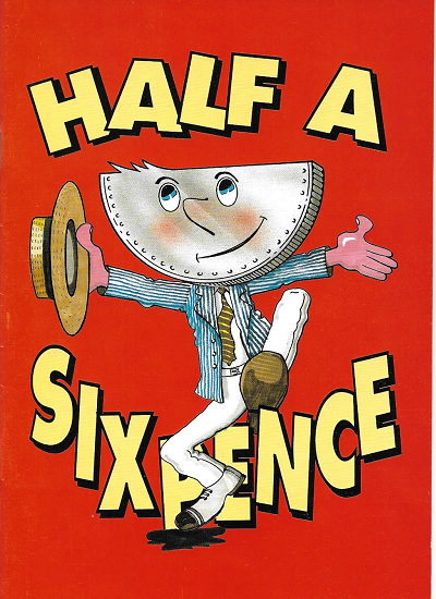 Programme cover for production of Half a Sixpence, March 1995