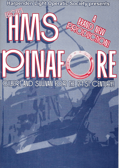 Programme cover for production of EssGee's G&S HMS Pinafore, March 2005