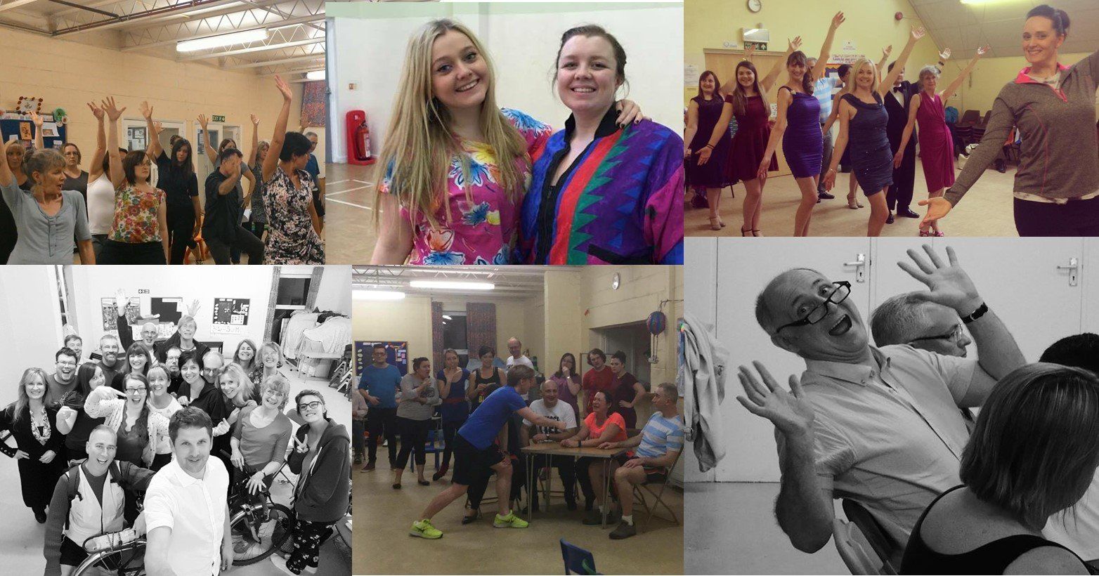 collage of behind the scenes images at rehearsals