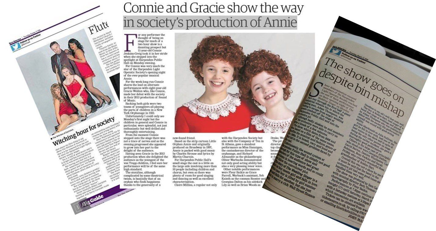 collage of newspaper reviews