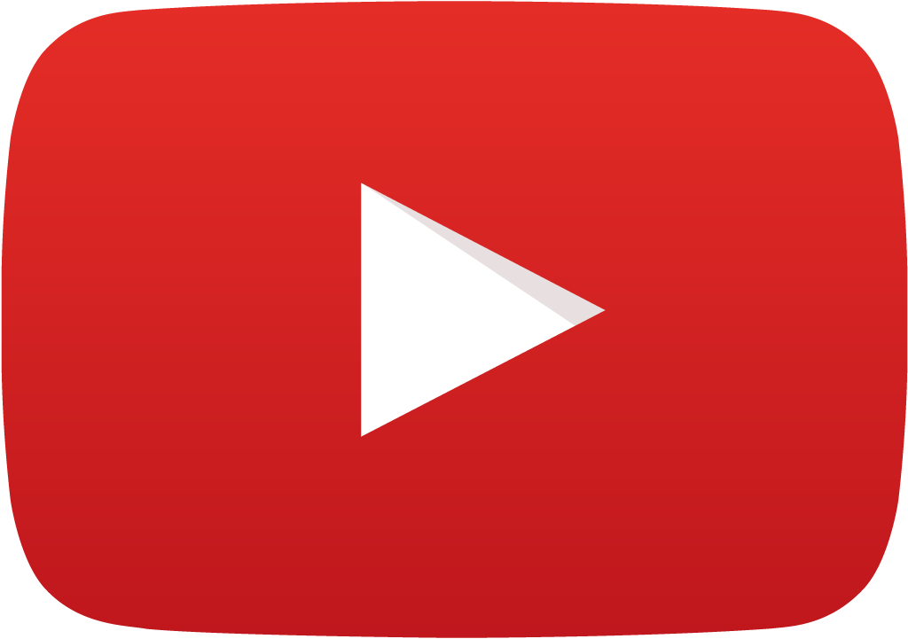 A red youtube icon with a white play button