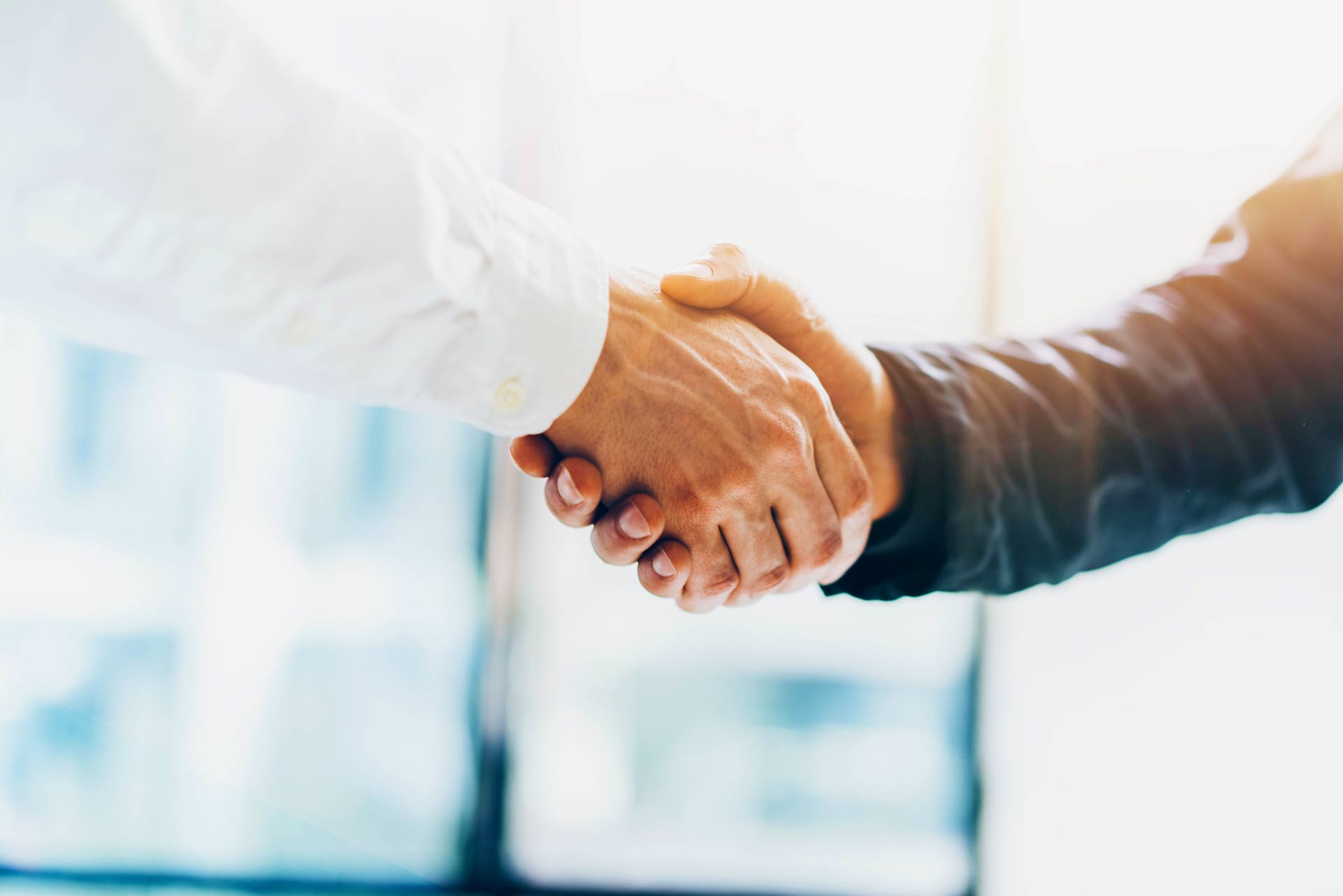 two people shaking hands
