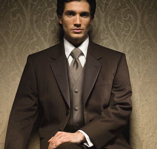 Jean Yves - Brown Parisian tuxedo rental in Brooklyn, New York Jean Yves - Brown Parisian tuxedo rental in Brooklyn, New York