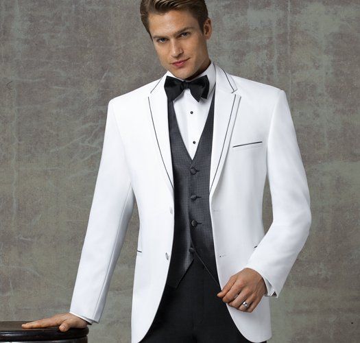 Lord West: White with Black Eton tuxedo rental in Brooklyn, New York Lord West: White with Black Eton tuxedo rental in Brooklyn, New York