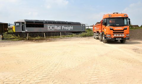 Train on the track