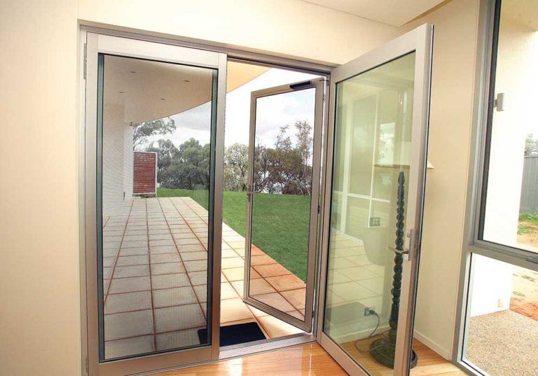 Open Glass Door — Glass & Aluminium Windows & Doors In Yeppoon, QLD