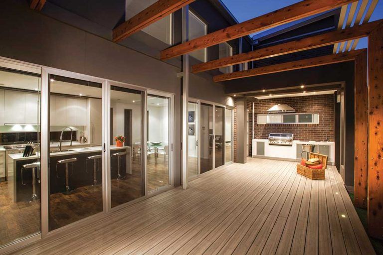 Security Screen Door onto Patio — Glass & Aluminium Windows & Doors In Yeppoon, QLD