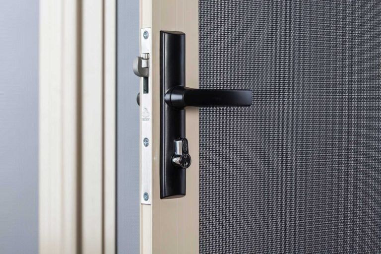 Security Screen with Lock — Glass & Aluminium Windows & Doors In Yeppoon, QLD