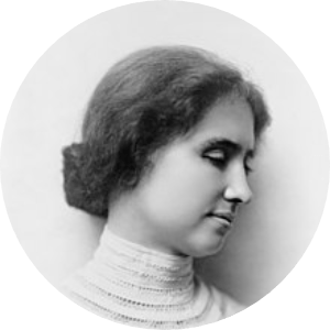Black-and-white profile portrait of a woman with hair tied back, looking downward against a plain background