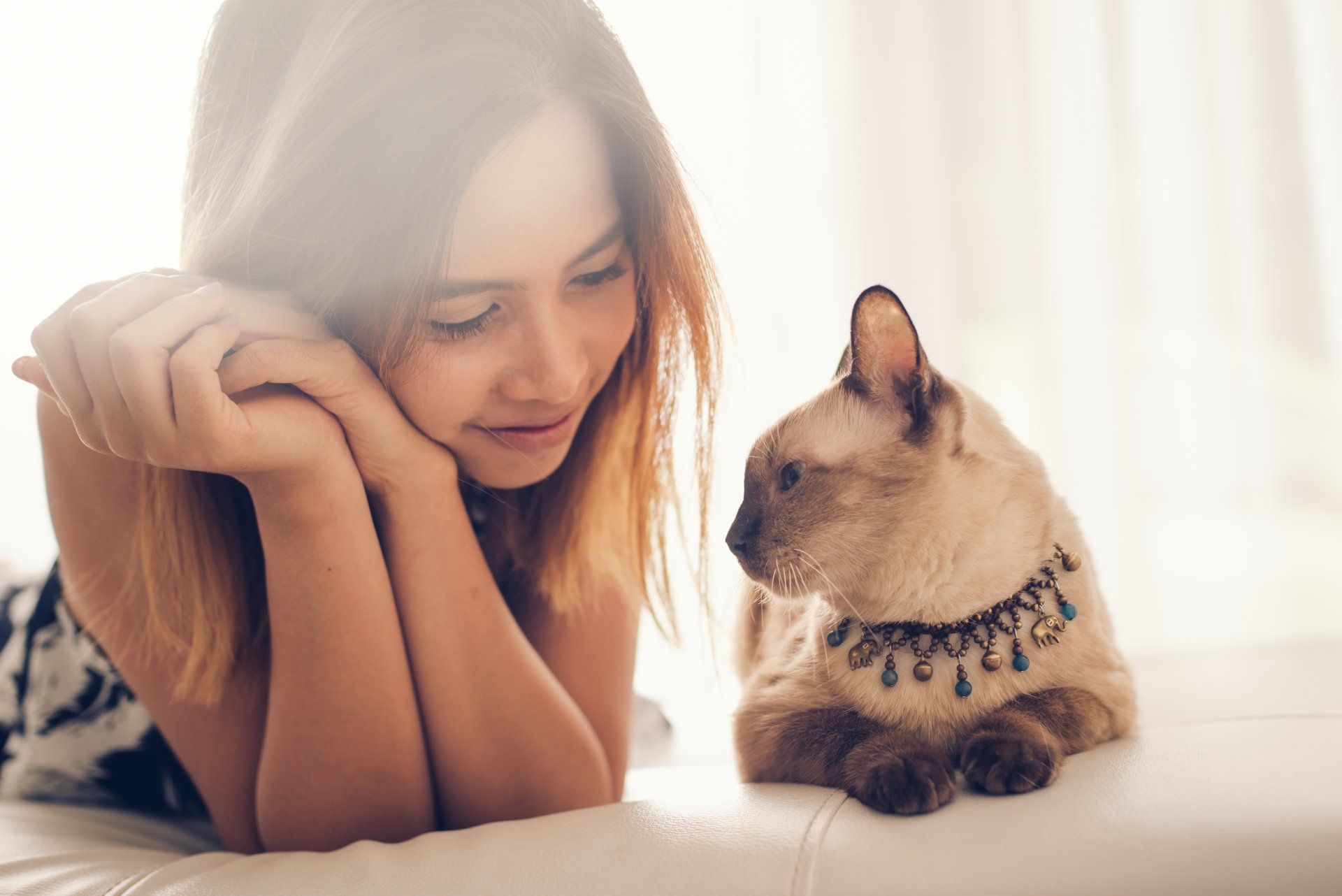Girl with cat