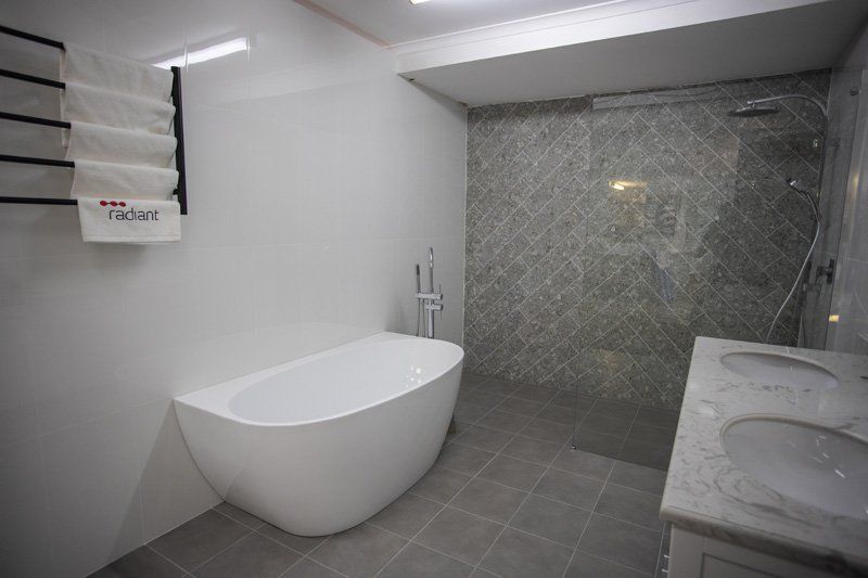 tub in bathroom