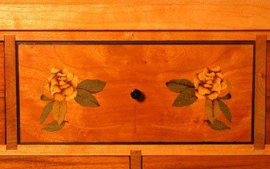 Marquetry door panel